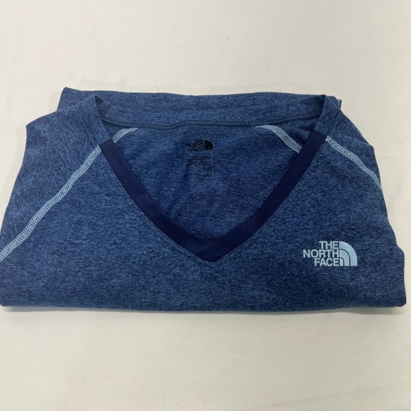 North Face Flash Dry Tee Women Sz L Blue Athletic‎ Workout Causal Activewear - Picture 8 of 8
